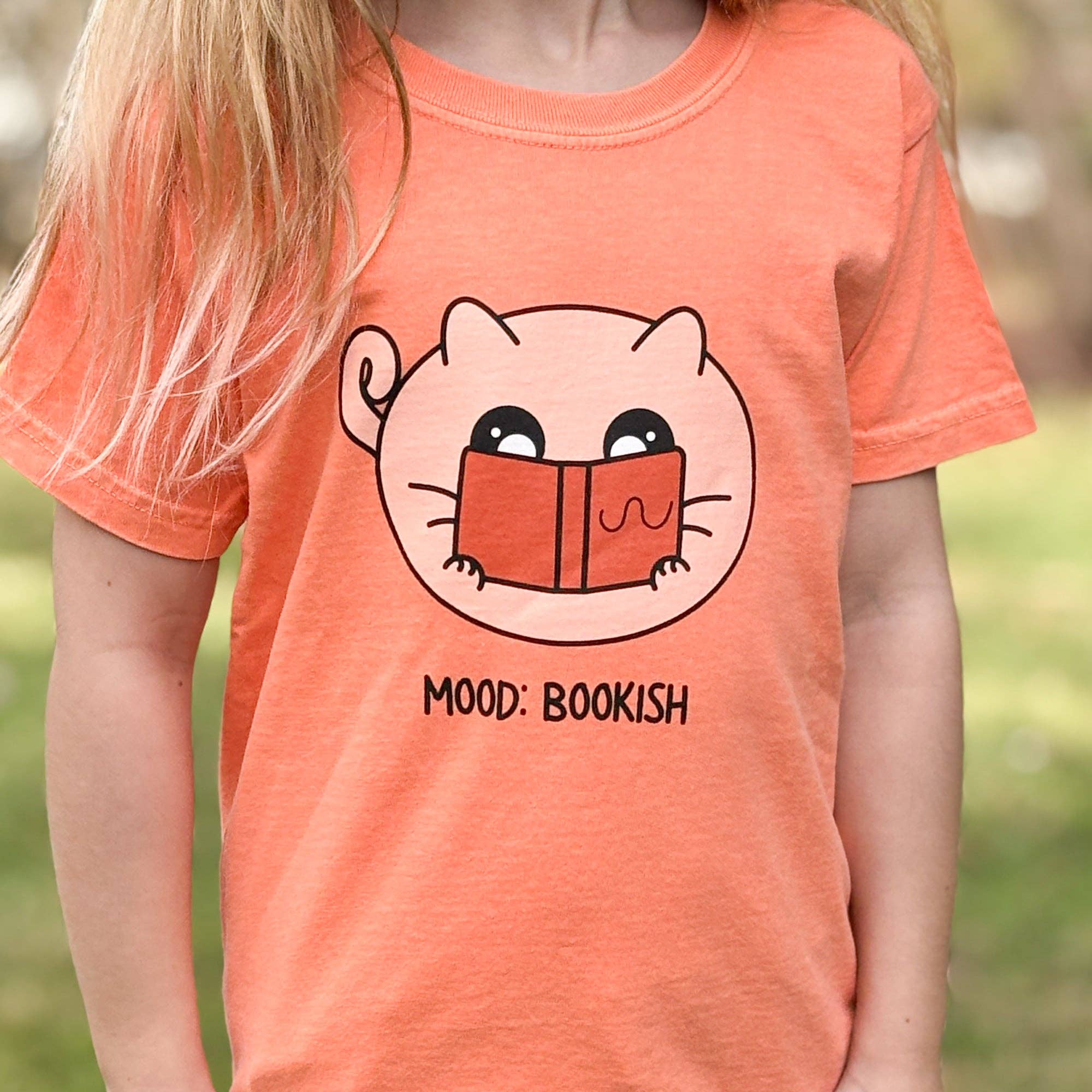 Moodicats - Wholesale Screen Printed T-Shirt - Kids - Bookish Cat Mood Kid T-Shirt0