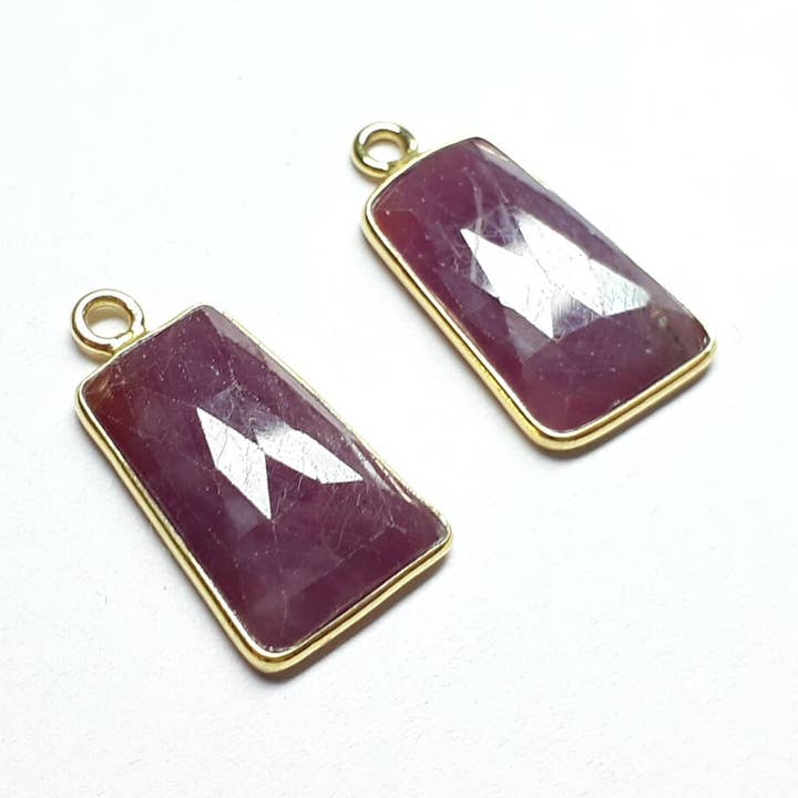 Zilveren Roze Saffier Vergulde Doe-Het-Zelf Hanger voor wholesale door Rishi Jewelry