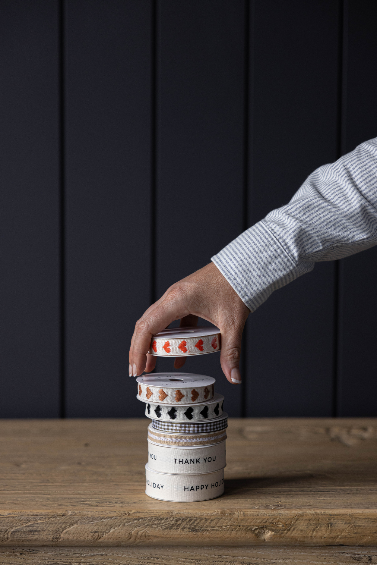 Luxe B Co - Wholesale Ribbon - Gift Wrapping - Ribbon Hearts Coral Holiday Decor3