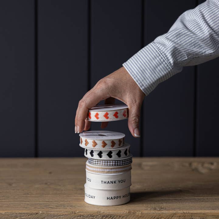 Luxe B Co - Wholesale Ribbon - Gift Wrapping - Ribbon Hearts Light Brown Holiday Decor2