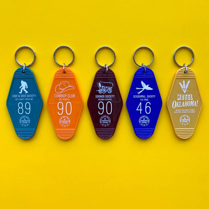 PLENTY - Wholesale Keychain - Unisex - Vintage Motel Key Tags | Oklahoma3