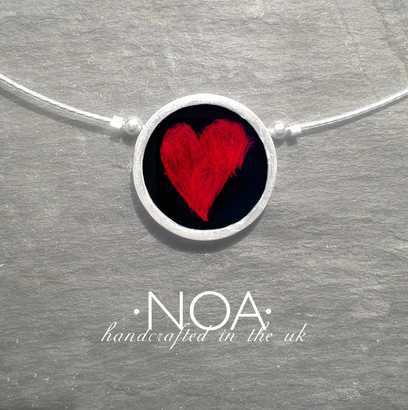 Noa Jewellery - Vendita all'ingrosso Collana con ciondolo/pendaglio - Collana rotonda in ceramica con cornice, telaio in alluminio7