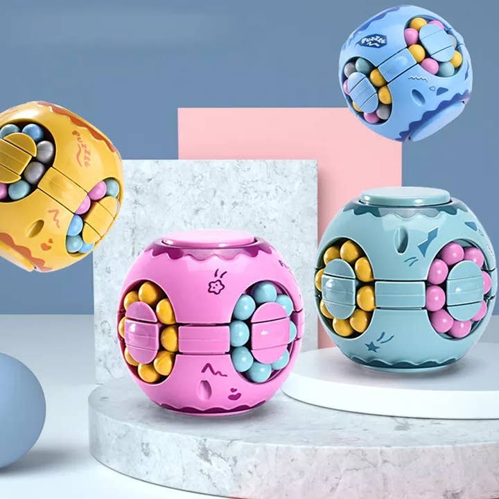 JSBlueRidge Toys – Engroshandel Fidget - Børn – Roterende Magisk Bønne Fidget Terning Børnelegetøj - Assorterede