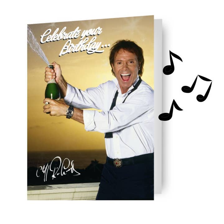 Danilo Promotions Ltd – wholesale Birthday card – Cliff Richard Birthday Sound Card