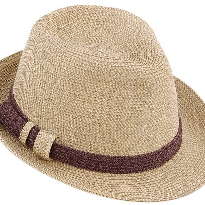 Jeanne Simmons Accessories - Wholesale Fedora - Women's - Soft Paper Braid Fedora 8337 Hat Spring