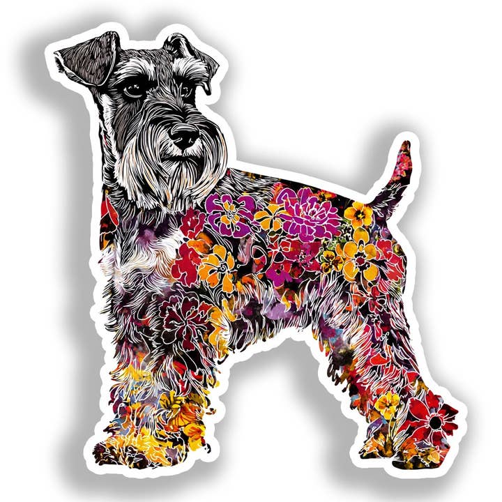 Autocollant Décalcomanie Chien Schnauzer Nain # A019288 pour la vente par Yoonek Graphics