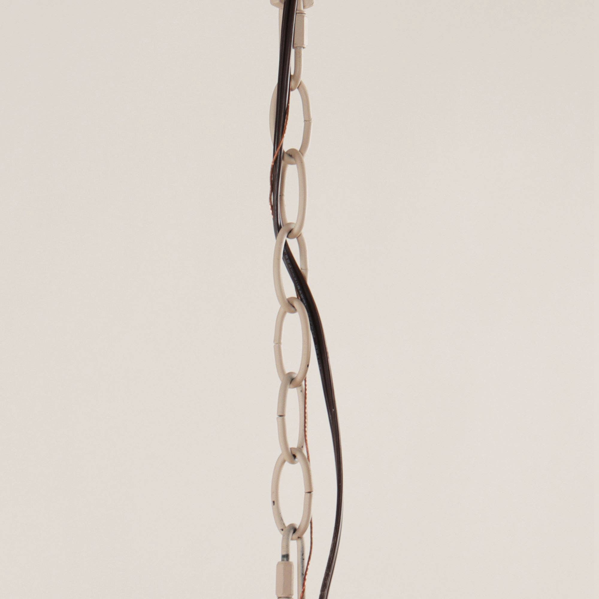 Off White Lusteria 20" Wood Bead 4-Light Tiered Coastal Chandelier for wholesale on Faire14