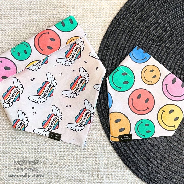 Love is Love (Pride) Bandana for wholesale by Mother Puppers Co.