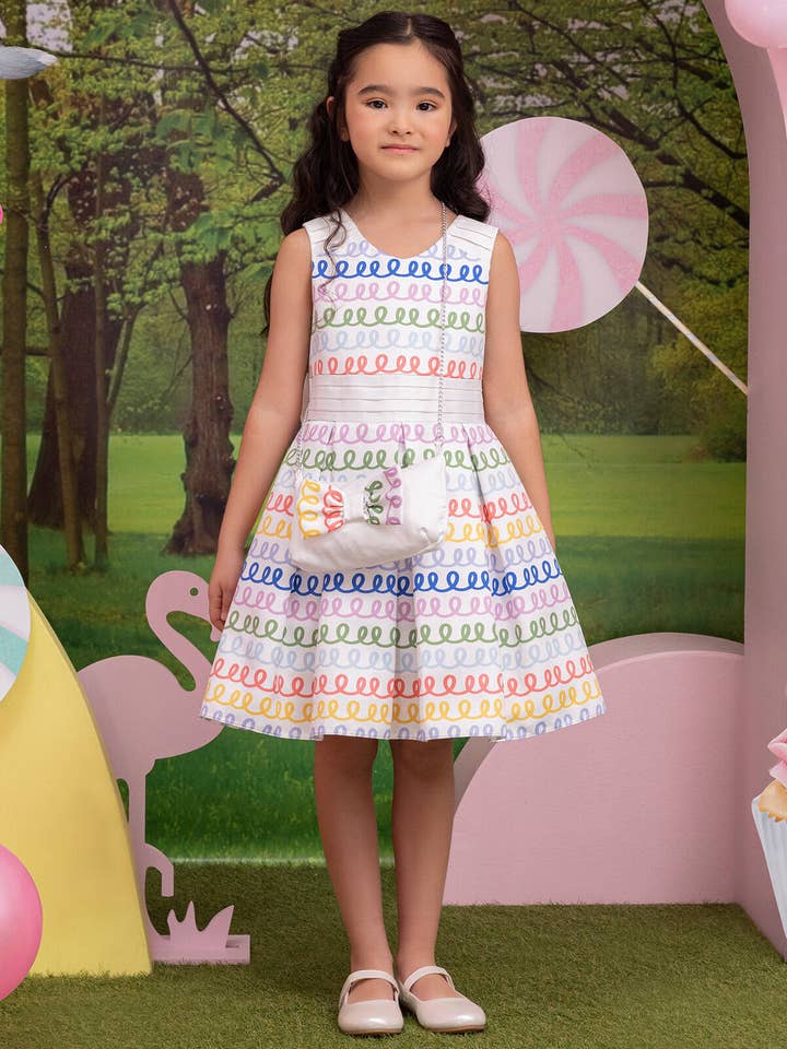 Pamina Kids - Vente Robe – enfant - Robe sans manches pour filles colorées 3-7 ans 34209pr