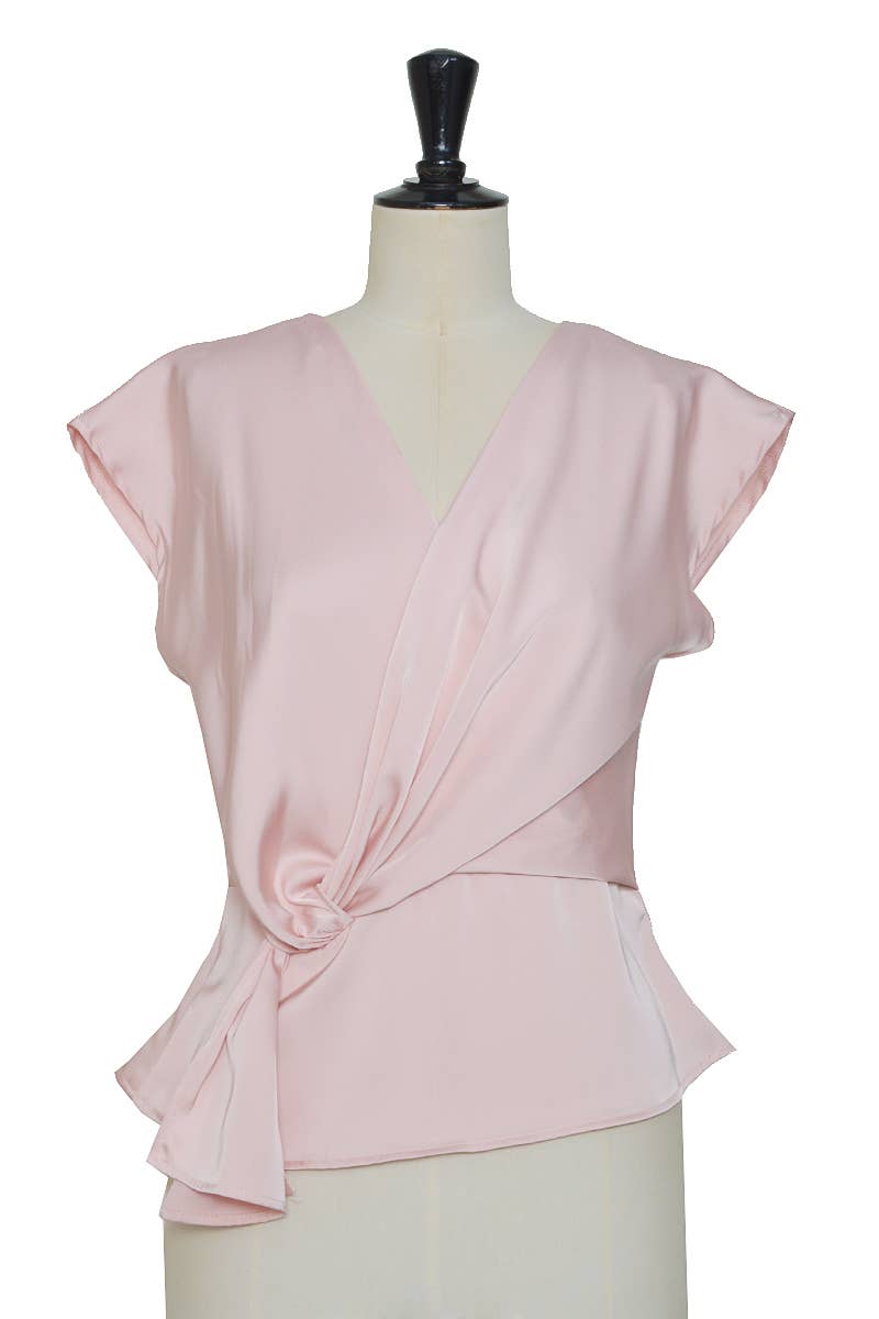 ELLI WHITE - Vente Chemisier – femme - Top en satin sans manche noué14