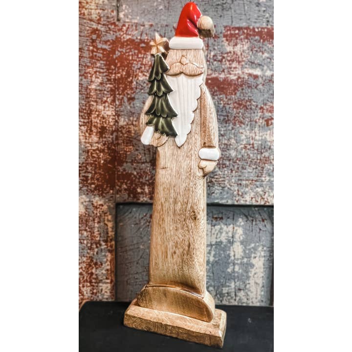 Wholesale Home Decor - Wholesale Christmas Decoration - Wooden Santa 7.5x4x32in4