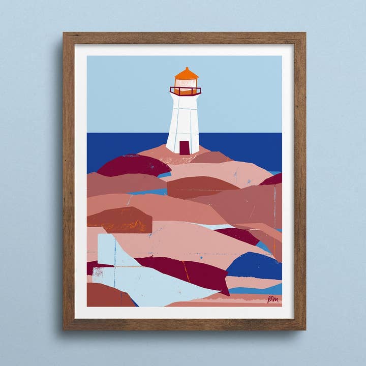 Peggy’s Cove Lighthouse – 8 x 10 Print – Wholesale for wholesale by Kautzi Illustrations