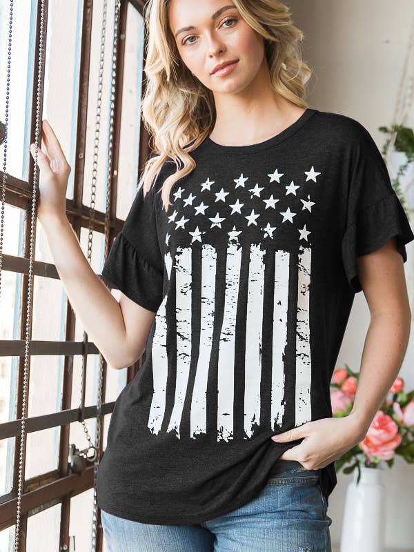 DOLMAN MED RUGGIG SOLID TOPP MED FLAGGA TEMA för wholesale av Pink Irene Wholesale