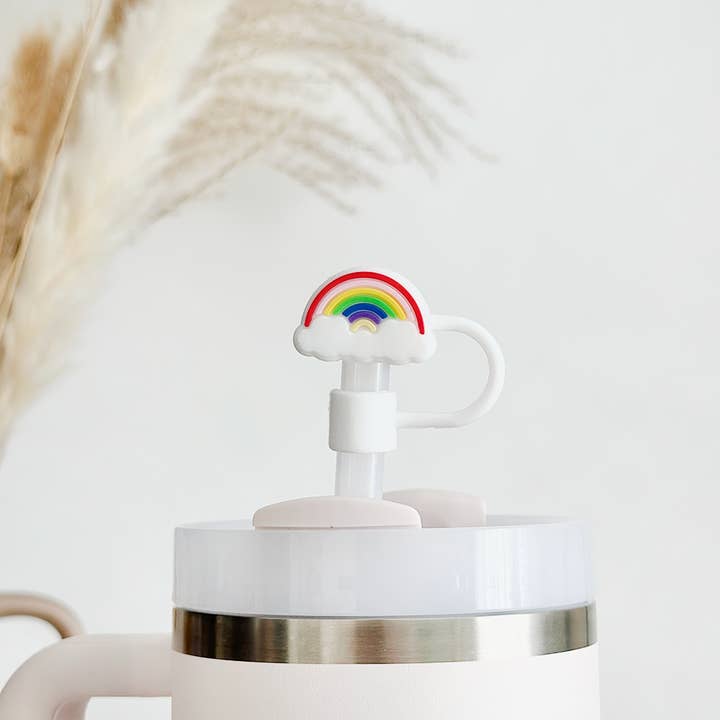 Cute Rainbow Straw Cover for wholesale by Coconut Lane