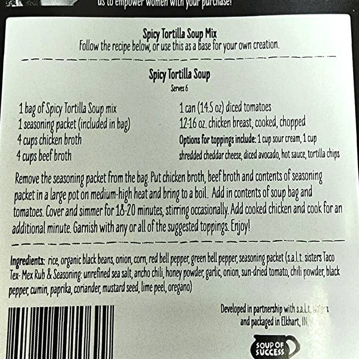 Soup Of Success - Wholesale Soup - Spicy Tortilla Soup2