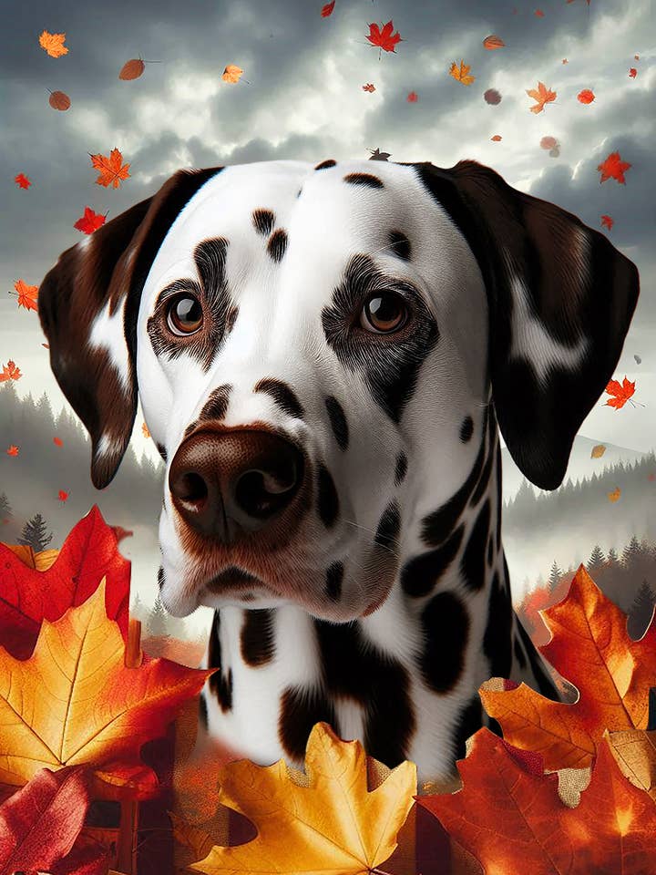 Fegato/Bianco Dalmata - Foglie Autunnali Bandiera da Giardino per la vendita all'ingrosso da parte di Best of Breed Products