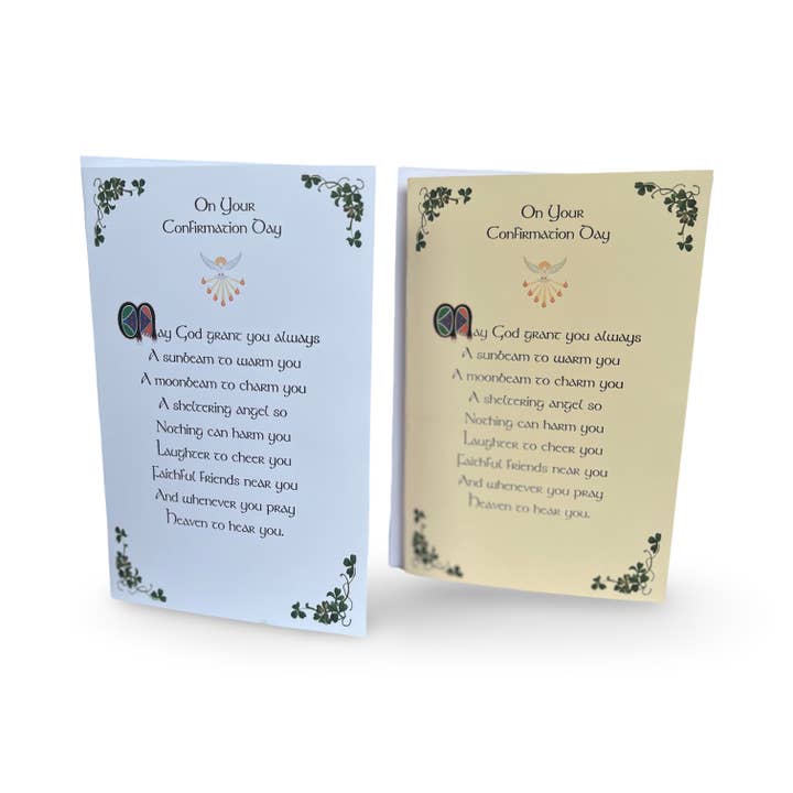 Irish Collection - Wholesale Confirmation & Communion Card - Confirmation Card for a boy or girl6