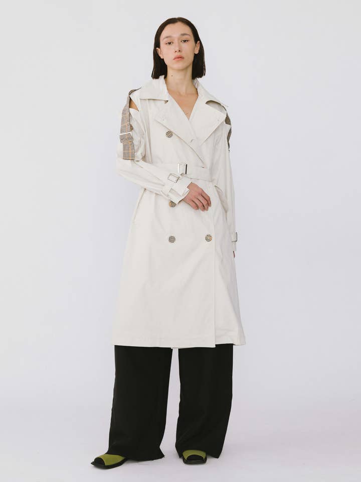 Beige Trench con spalle scoperte in vendita all'ingrosso su Faire