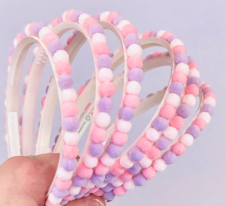 Princess Pom Pom Headband for wholesale by Lolo Headbands