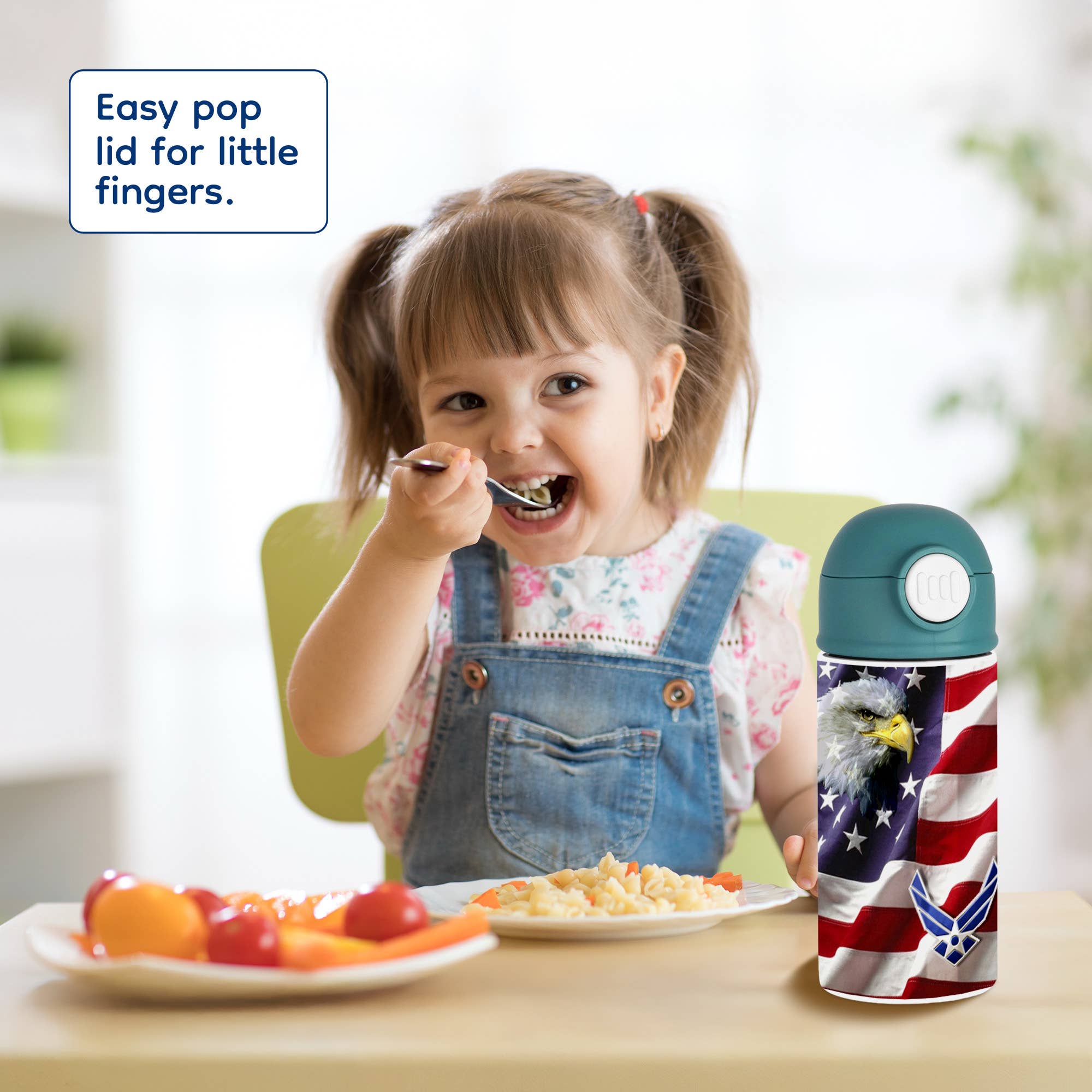 3dRose - Venta al por mayor Botellas de agua - 3dRose, USAF Fuerza Aérea, Botella de Agua para Niños7