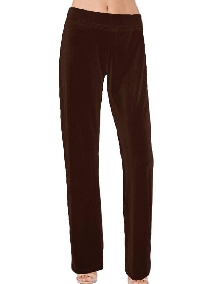 Ooh la la - Wholesale Pants - Women's - Ooh la la Stretch Velvet Lined Straight Leg Dress Pants