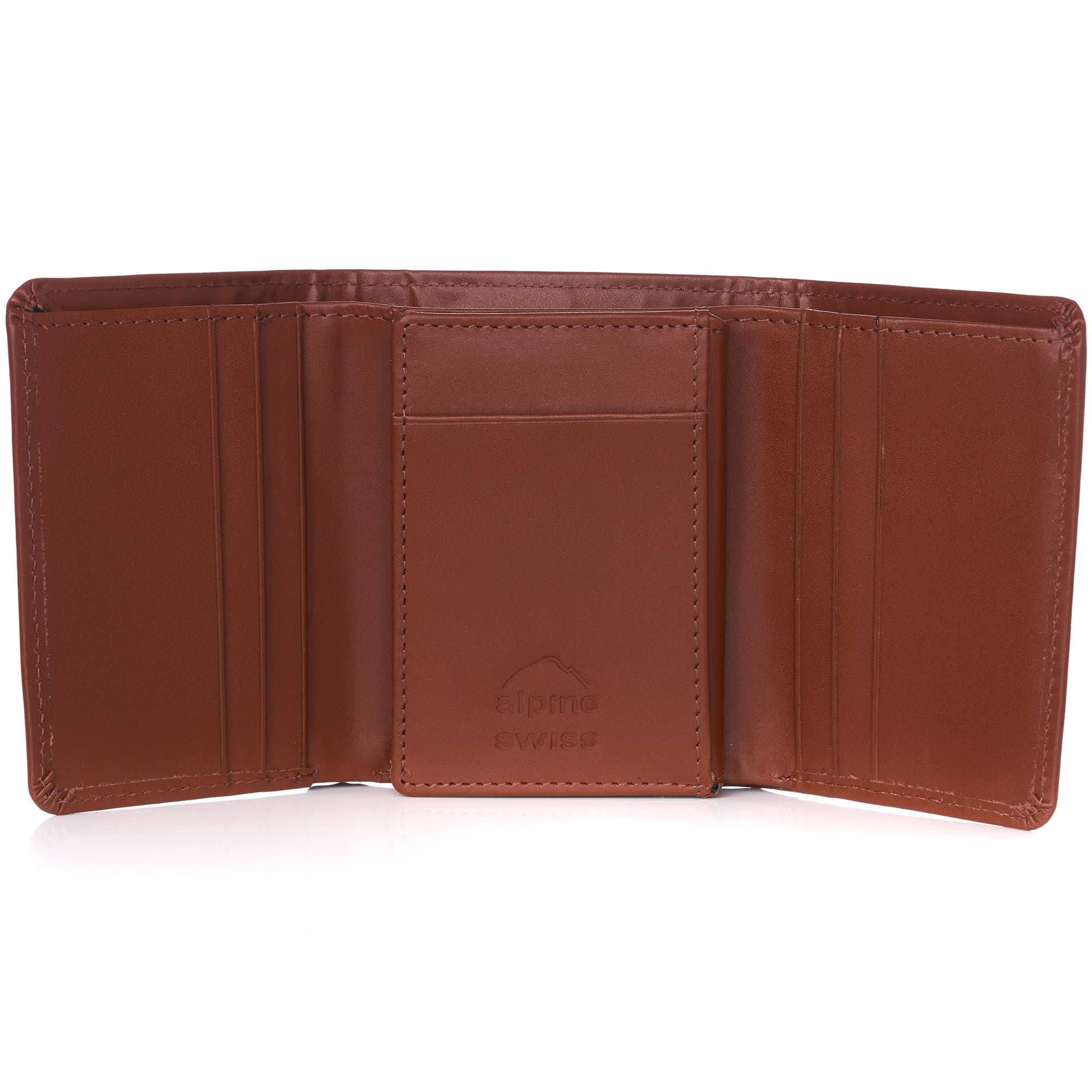 Alpine Swiss - Wholesale Wallet - Men's - Alpine Swiss RFID Mens Wallet Deluxe Capacity Trifold With Divided Bill Section - 978-PARENT17