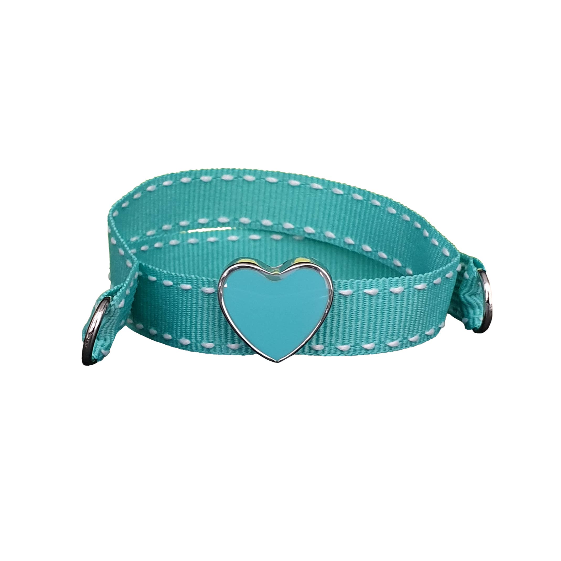 Smartever Srl - Wholesale Charm/Dangle Bracelet - WATER HEART BRACELET WITH WATER ENAMEL ON PALLADIUM