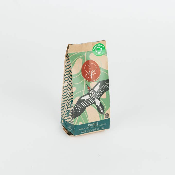 Forage Medium Roast Whole Bean Coffee - 8 oz. for wholesale by Sip Coffee Inc