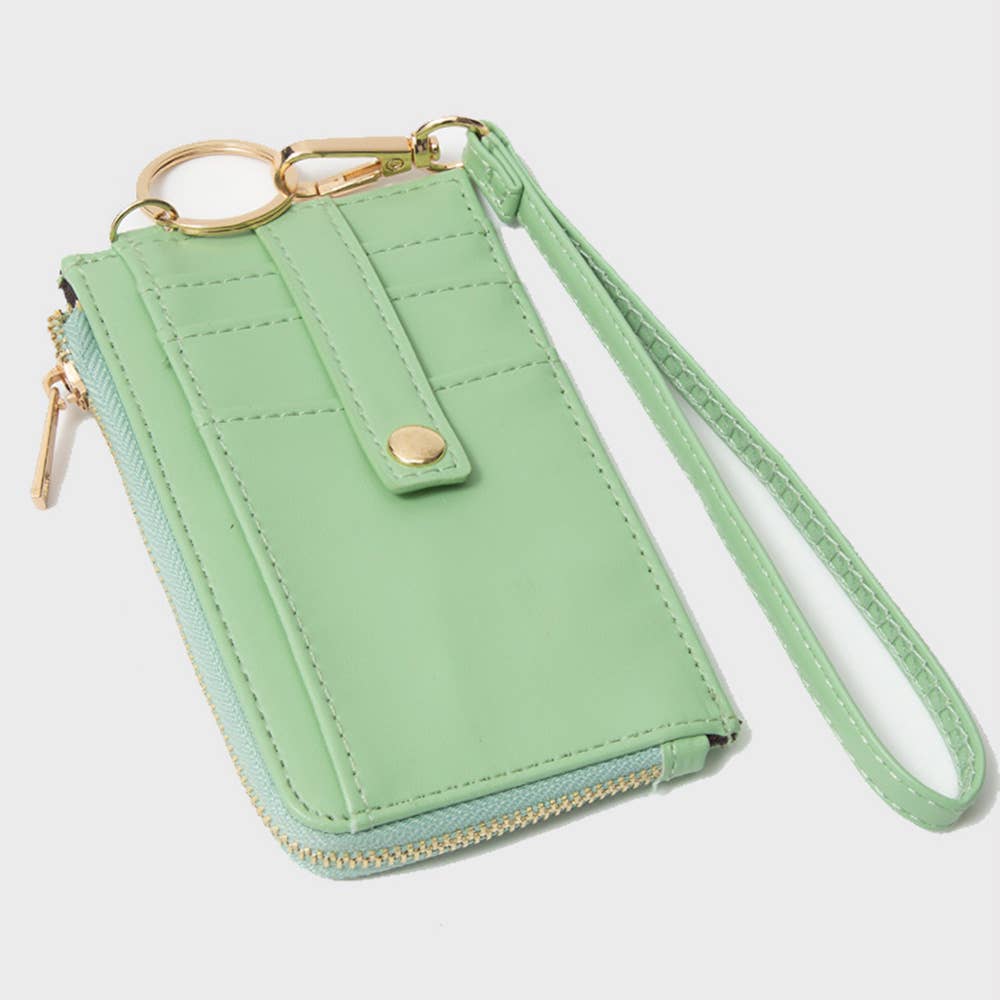 Sensibling Corp. - Wholesale Wristlet - Faux Leather Basket Weave Flat Card Holder Wallet Wristlet19