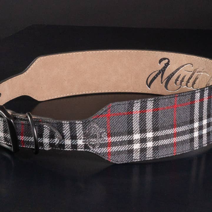 Mutt Couture - Vendita all'ingrosso Collare - Cani - Collare per cani in pelle flanella grigia
