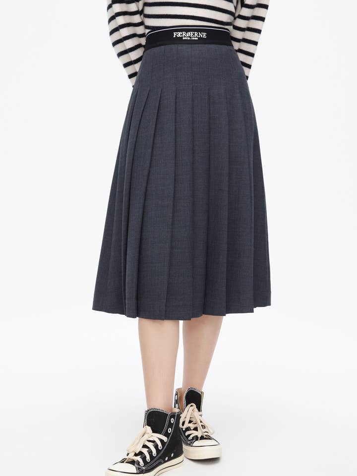 Geplooide rok met elastische taille voor wholesale door Urlazh