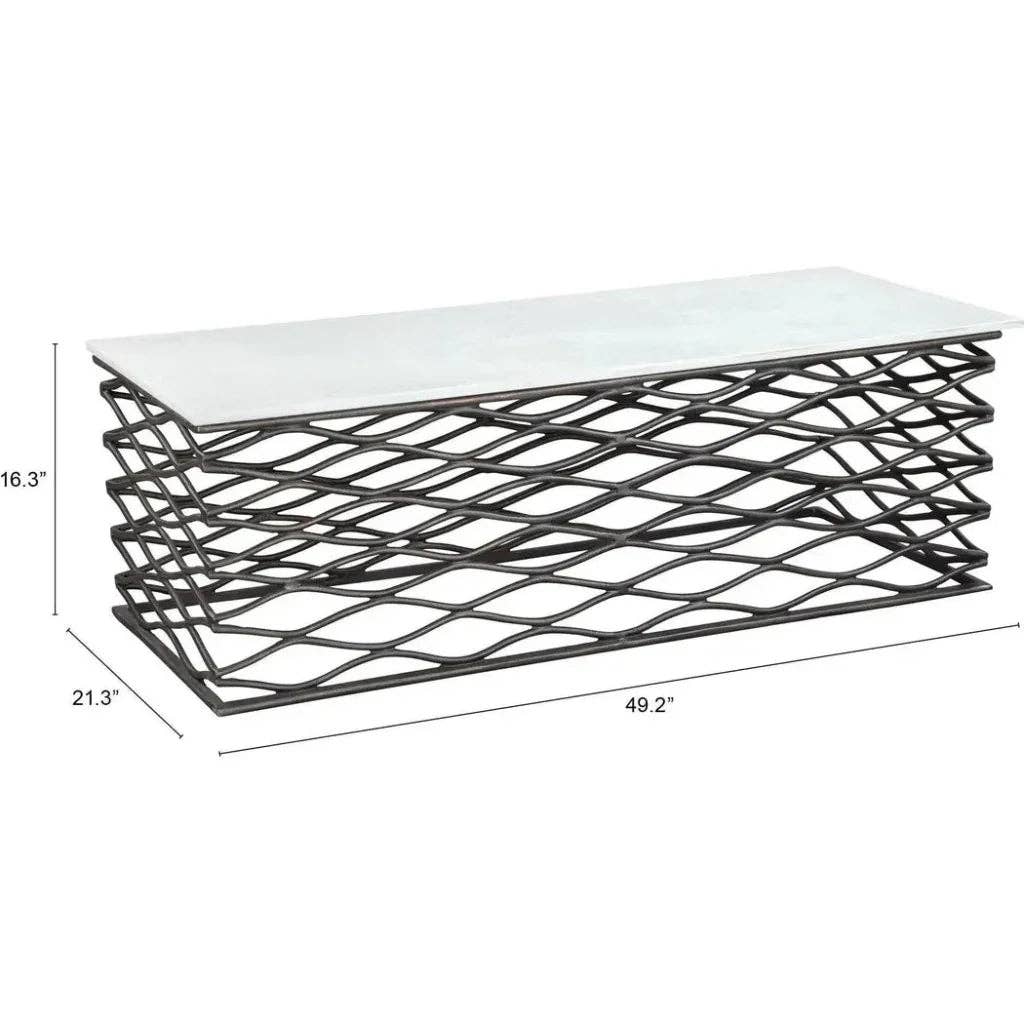 LOOMLAN - Wholesale Coffee Table - Duchess Coffee Table White & Antique Black5