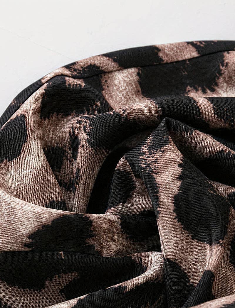 Leopard Print Maxi Dress with Belt for wholesale on Faire3