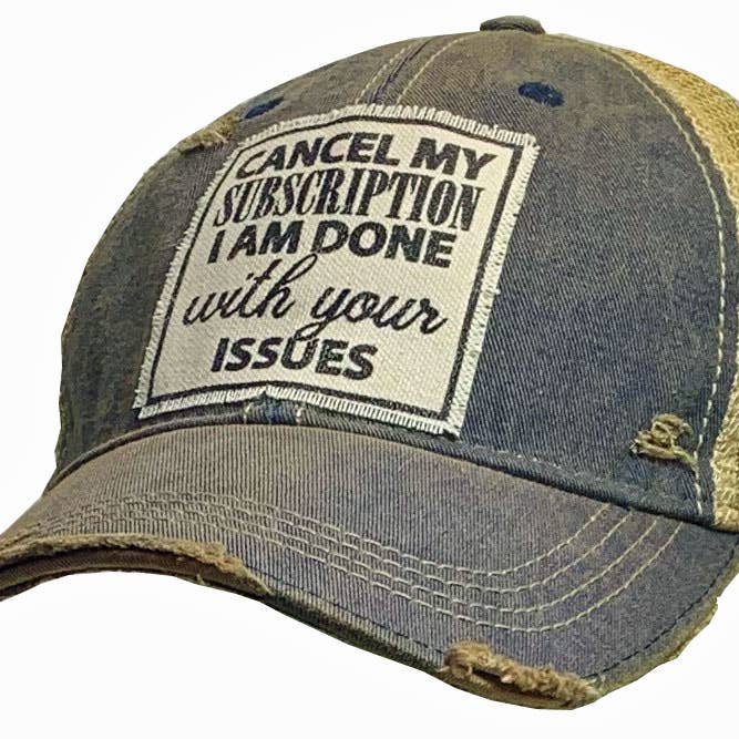 Mein Abonnement kündigen Ich bin fertig... Trucker Hat Baseball Cap für den Großhandel von Vintage Life