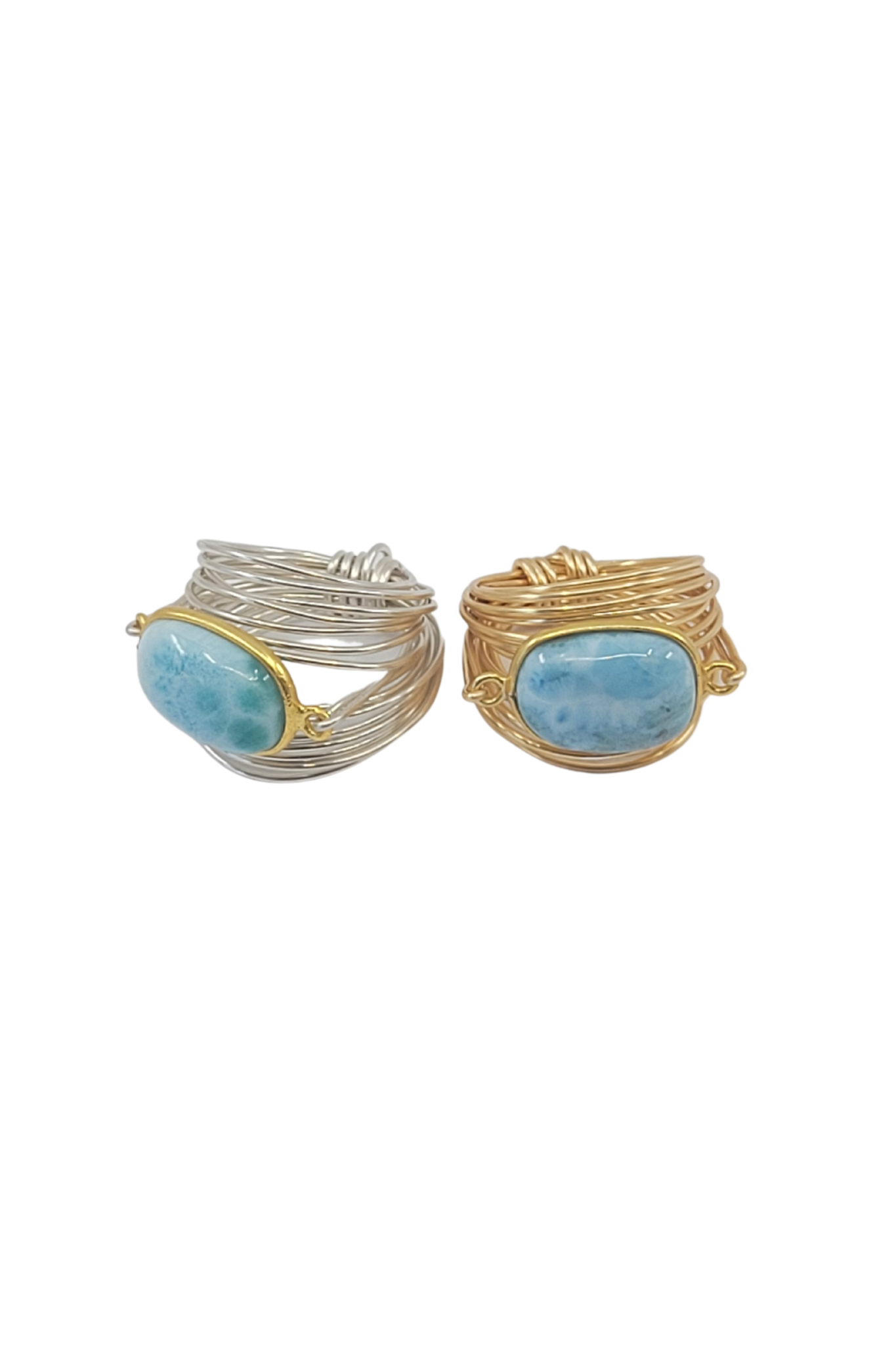 A Blonde and Her Bag – Engroshandel Statementring – Torrey-ring med larimar1