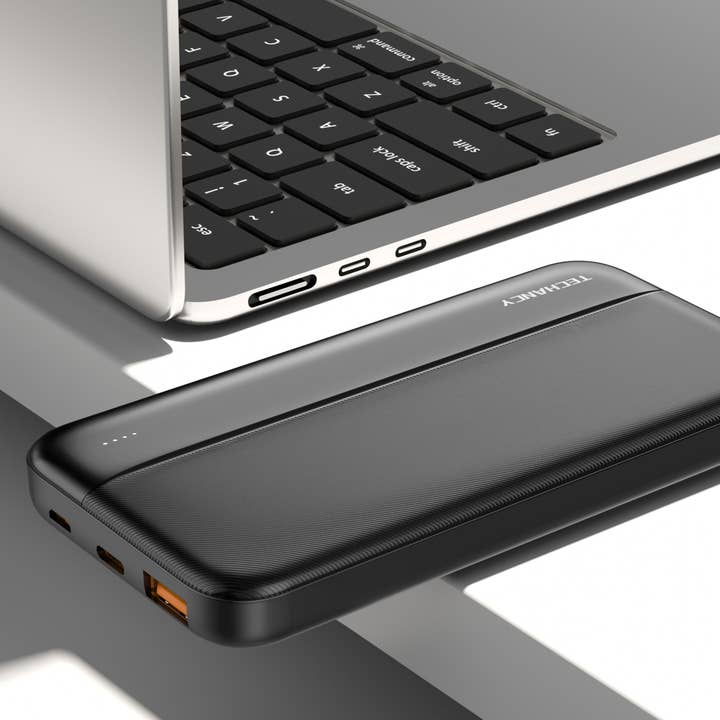 TECHANCY - Wholesale Portable Charger - TECHANCY Power Bank 10,000 mAh, Slim & Lightweight Mobile1