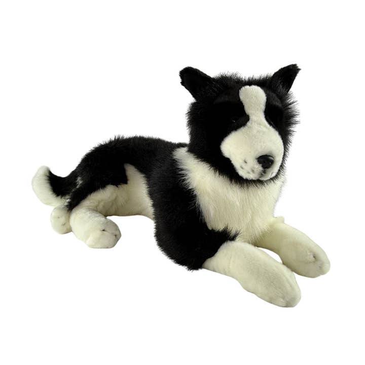 Oscar - Border Collie - 62 cm couché pour la vente par Bocchetta Plush Toys