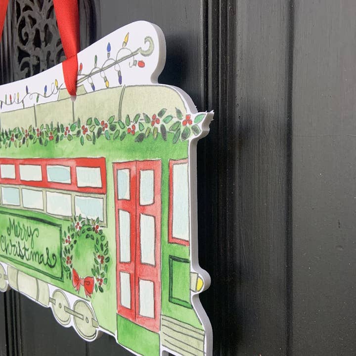 Magnolia Creative Co. - Wholesale Door Hanger - Christmas Trolley Door Hanger3