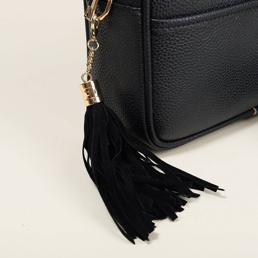 MiMi Wholesale - Wholesale Crossbody Bag - Women's - TG10204 Solid Color Tassel Camera Crossbody Bag19