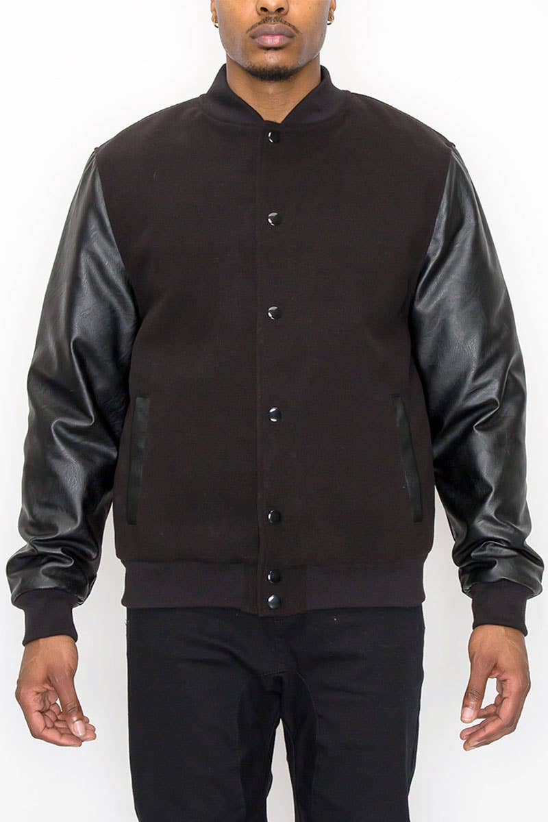 Victorious - Vente Veste d'université/de baseball – homme - Veste Essentielle Melton JK50735