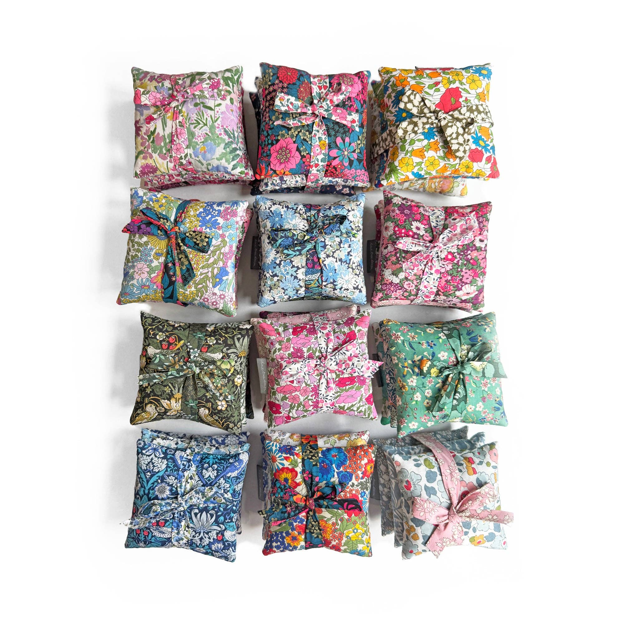 Lime Tree Design – wholesale Sachet – Stack of 3 Square Liberty Lavender Sachets -  Blue 4