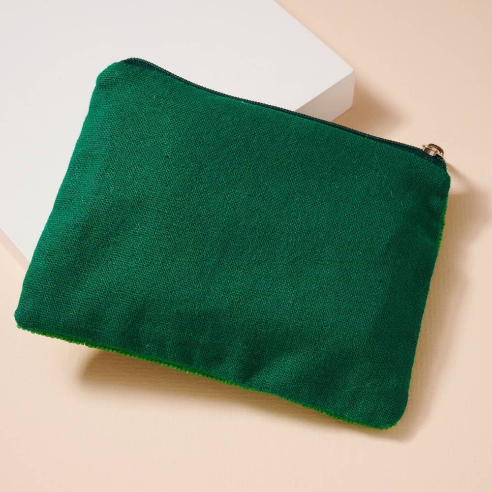 Green Small Beaded Coin Pouch for wholesale on Faire3