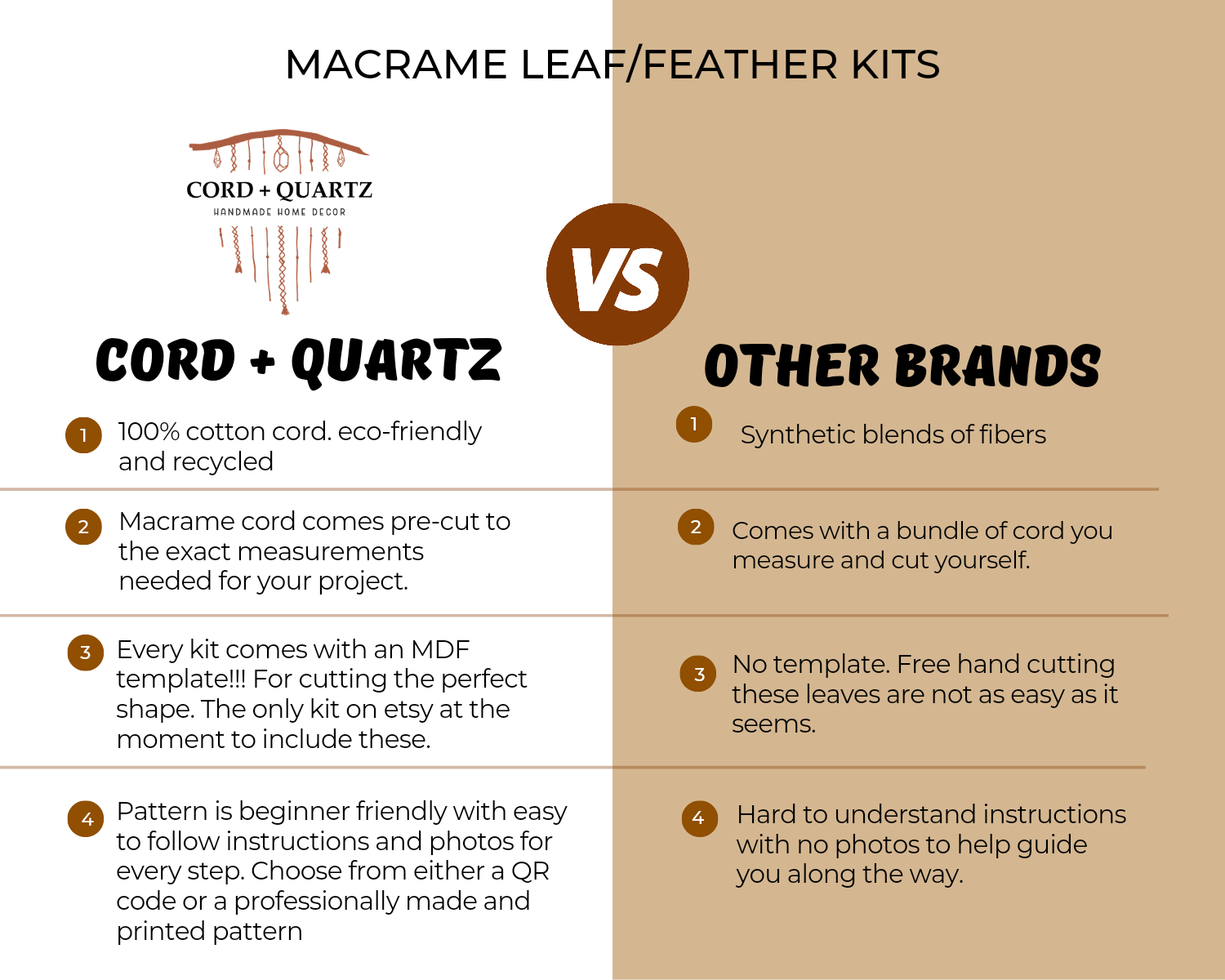 Cord + Quartz – Großhandel Bastelset – Makramee-Blatt-Set zum Selbermachen. Perfekt für den Weiterverkauf.12