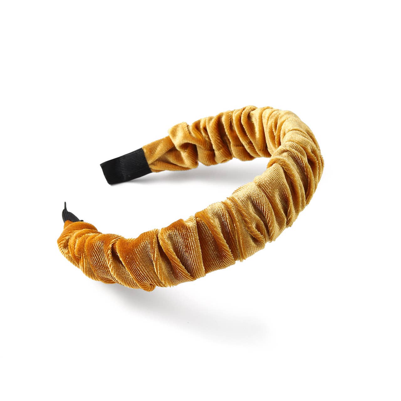 Selini New York - Wholesale Fashion Headband - Women's - " C " Shaped Velvet-feel Scrunchie Headband2