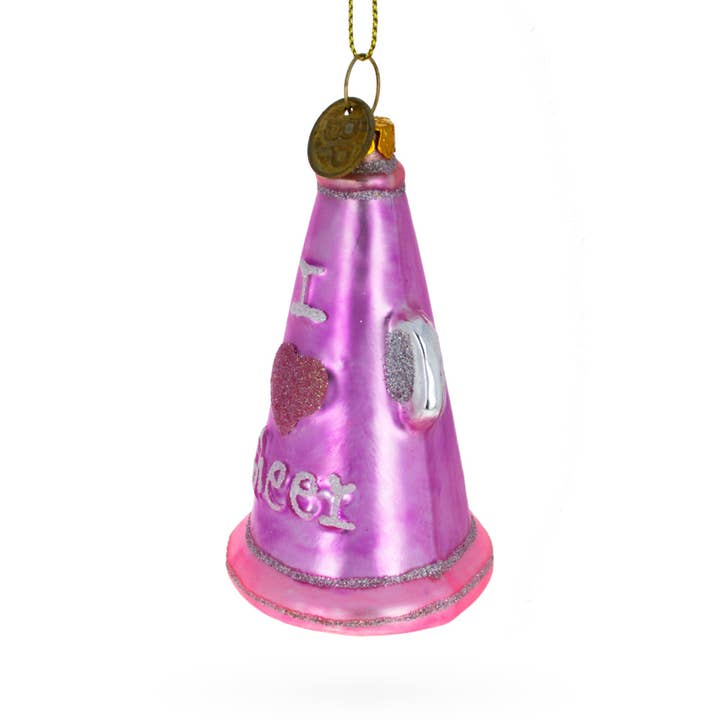 BestPysanky - Wholesale Ornament - Pink Megaphone Glass Ornament1