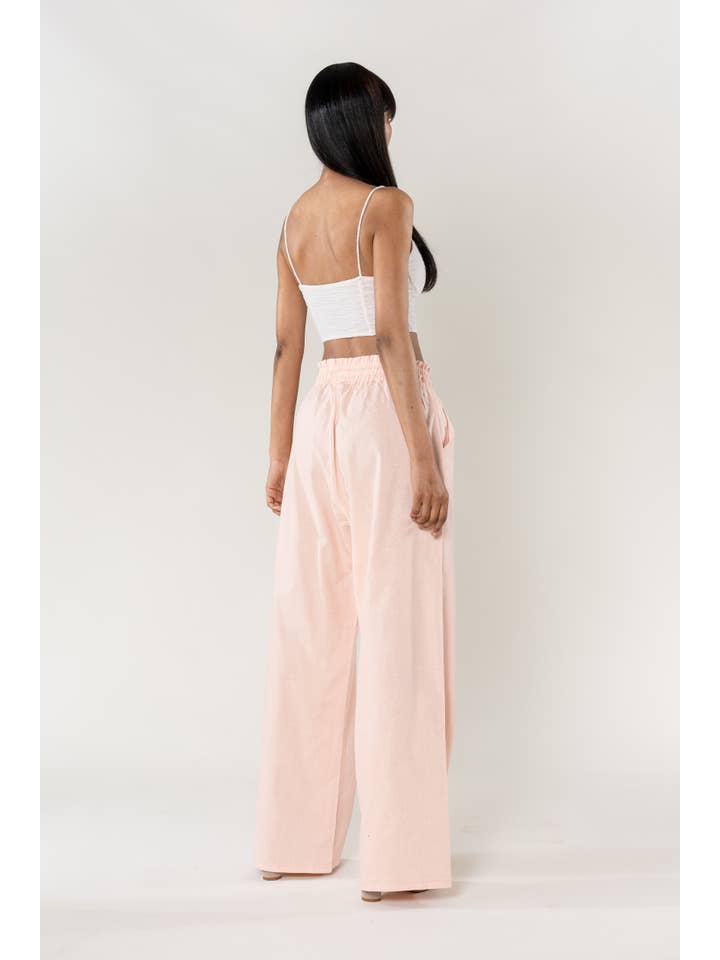 Nina Carter - Wholesale Pants - Women's - Nina Carter linen-style pants with elastic waistband A00130