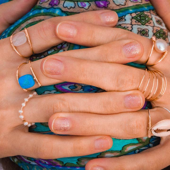 Mani Namaste - Wholesale Single Stone/Solitaire Ring - OLI Ring - Turquoise - Recycled Gold - Goldfilled 14 Carats3