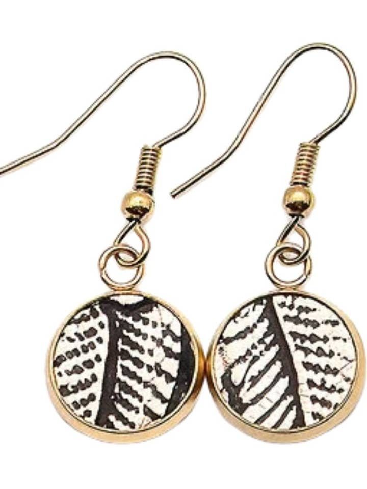 Boucles d'oreilles mini-lanterne florales noir / or rose â 12 mm â acier inoxydable ou plaquĂ© or pour la vente par Comer Teng Studio