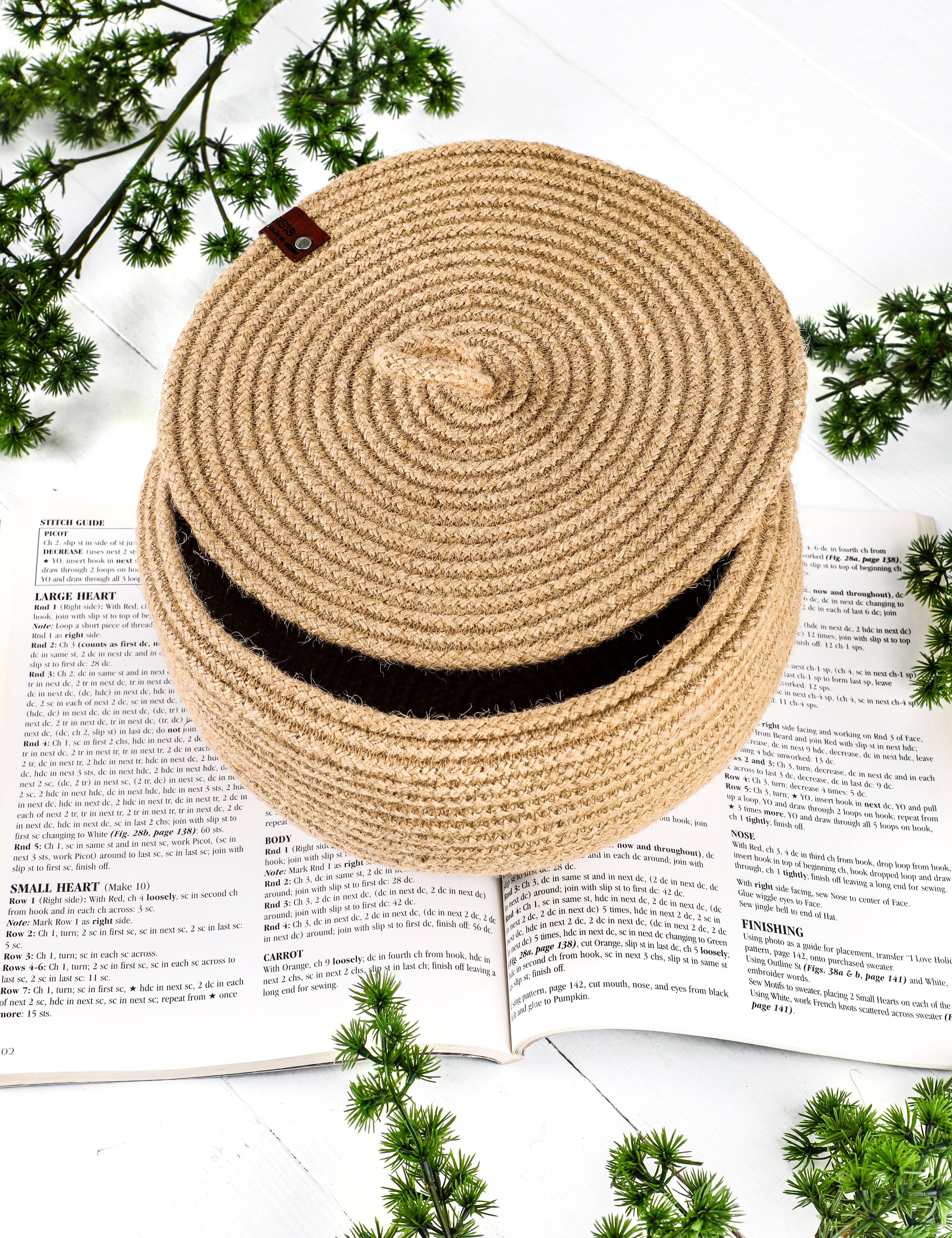 Krafts GmbH Olive Wood - Wholesale Basket - Pflanzenkorb Halfa-Gras – Handgewebt & Zero Waste