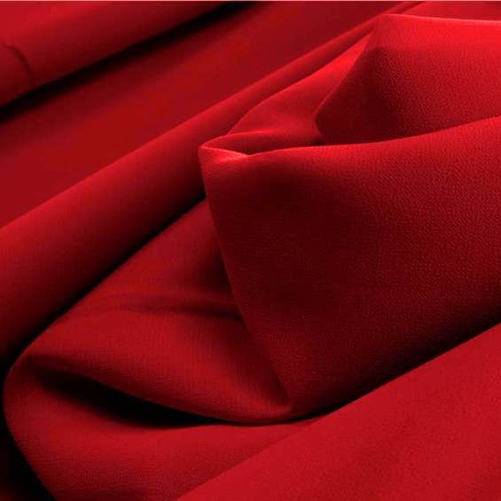 Soft Pebble Georgette Red Fabric for Blouses 58/60 inches for wholesale by Radyan Fabrics